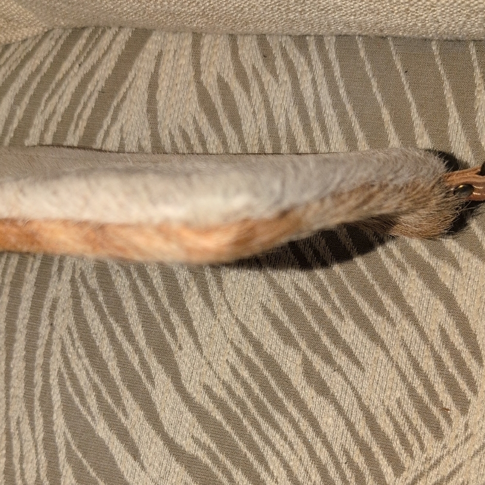 Myra Tan and Cream Cow Hair Wristlet Trimmed In Leather - Picture 9 of 10